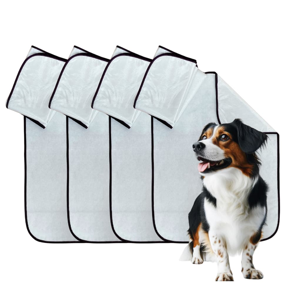 Kit 4 Tapete Higiênico Pet Lavável Para Cães Xixi Gato Cachorro 80x60cm Reutilizável