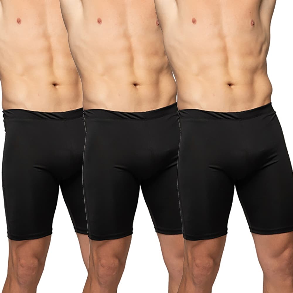 Kit 3 Bermuda Térmica Segunda Pele Compressão Short Ciclista Preta Masculina