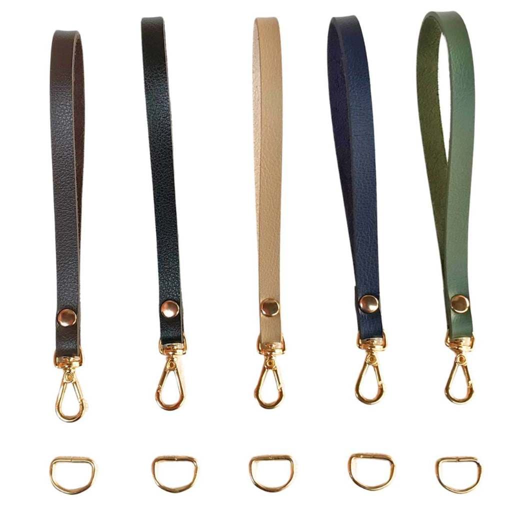 Kit 5 Alças de Mão Couro Sintético Montana Para Bolsa Clutch