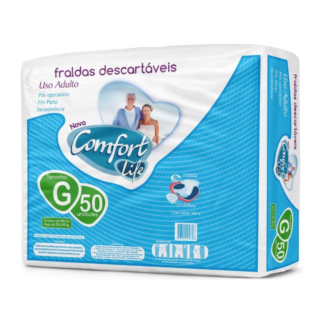 Fralda Descartável Comfort Life para Adulto Revenda Direto da Fábrica