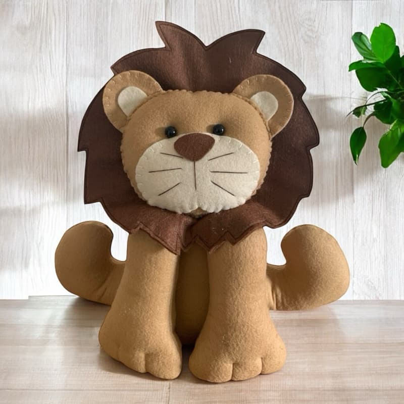 Peso de porta de leão Safari sem gravata