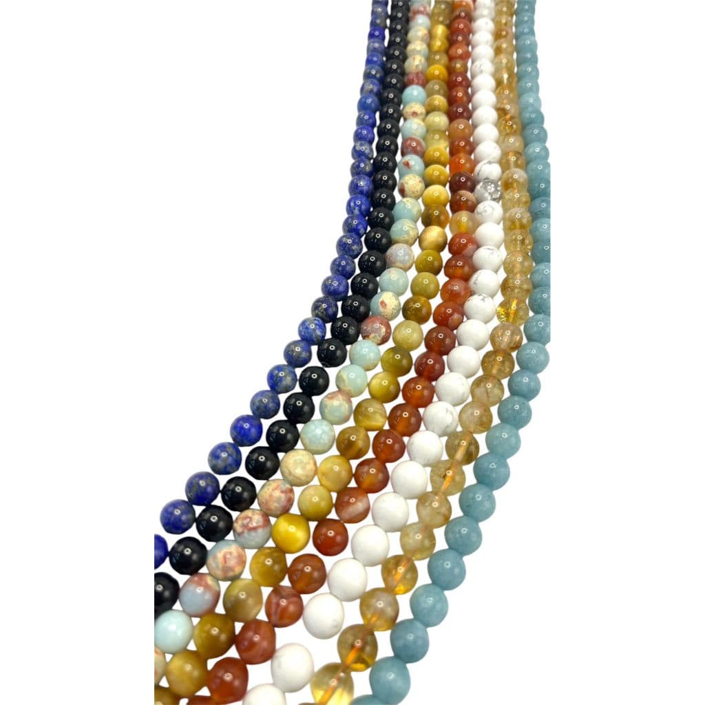 Fio de Pedras Naturais 08mm Aprox. 48 peças -