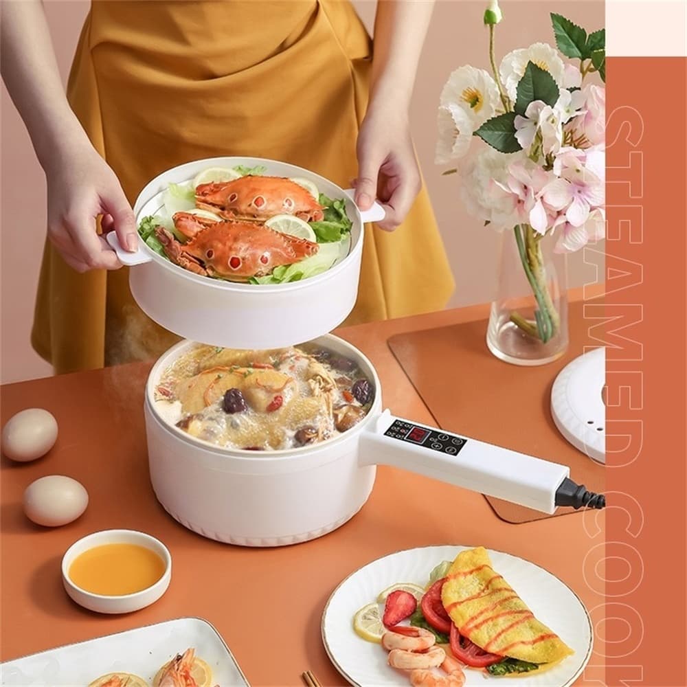 Mini panela de arroz multifuncional antiaderente de camada dupla 110V com vaporizador -M10