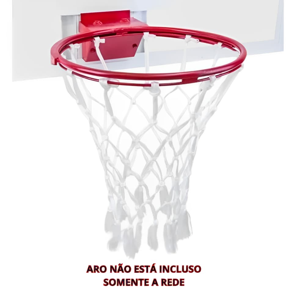 Par Rede Basquete Fio 6 Tipo Chuá Seda Oficial Para Aro Profissional