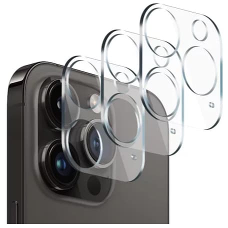 Película de Câmera Traseira de Vidro 3D Para Iphone 11 12 13 14 15 16 17 PLUS / PRO / PRO MAX 3D *** KIT 1/2/3 pcs ***