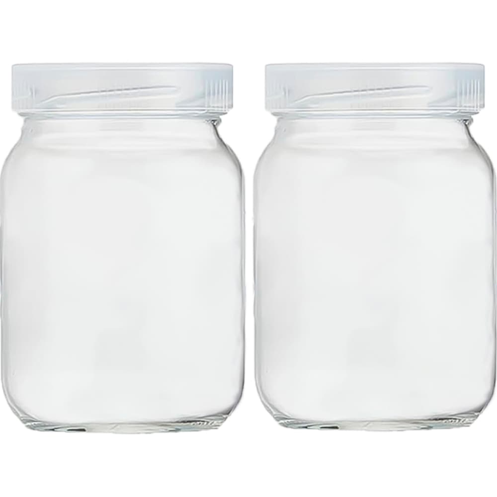 Kit 2 Potes de Vidro 200ml para Armazenar Leite Materno Papinha Doce Caseiro