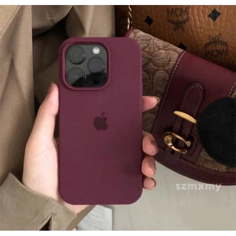 CAPA CASE SILICONE VINHO AÇAÍ MARSALA CAPINHA AVELUDADA POR DENTRO  PARA IPHONE XR/11/12/13/14/15/16