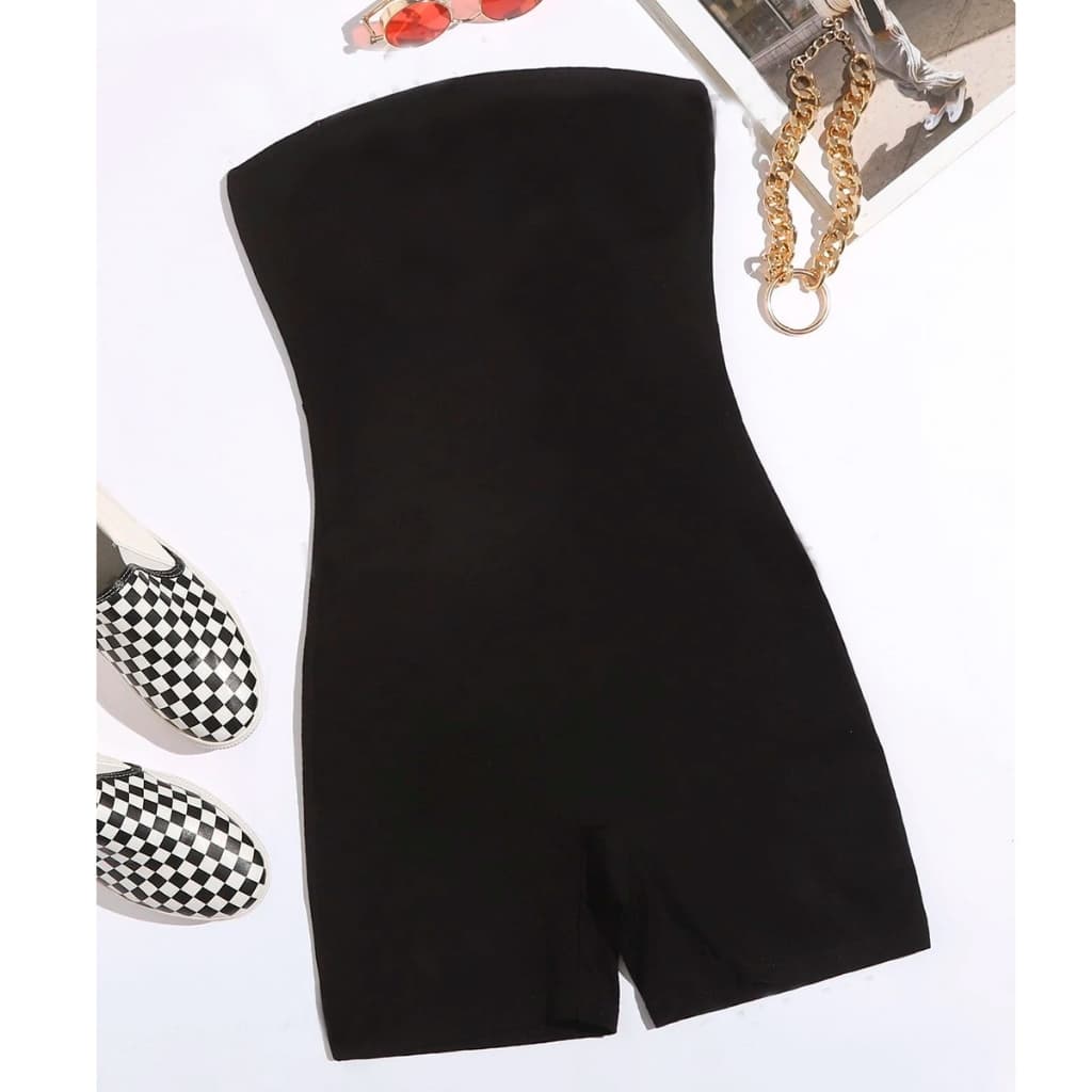 Macacão Feminino Gringo Suplex Tomara que Caia Academia Preto