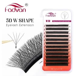 Cílios Fadvan 5D W (volume egípcio) Curvatura D para Extensão de Cílios