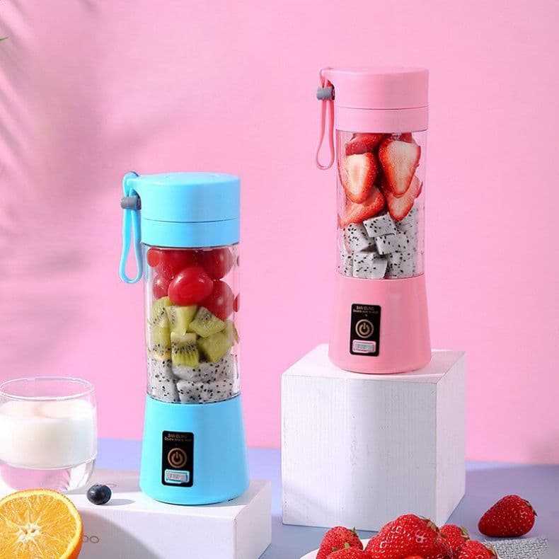 Mini Liquidificador Portátil Shake Com 6 Laminas Acompanha Cabo USB