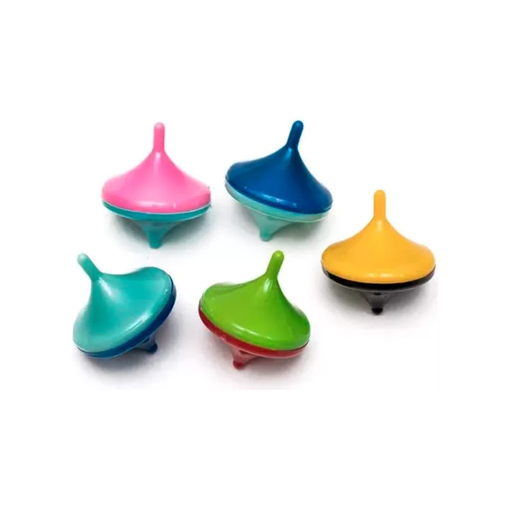 Kit 25 ~100  Mini Pião Brinquedo Infantil Lembrancinha Sacolinha Saquinho Surpresa Aniversário Festa