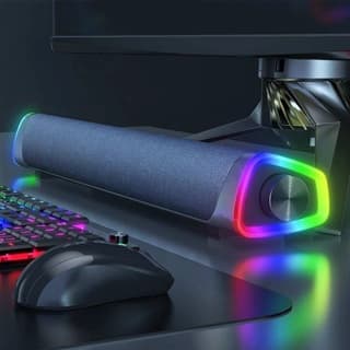 Soundbar Caixa de Som PC Bluetooth RGB Computador Tv Televisão Controle de Som Potente 12W GT-X990
