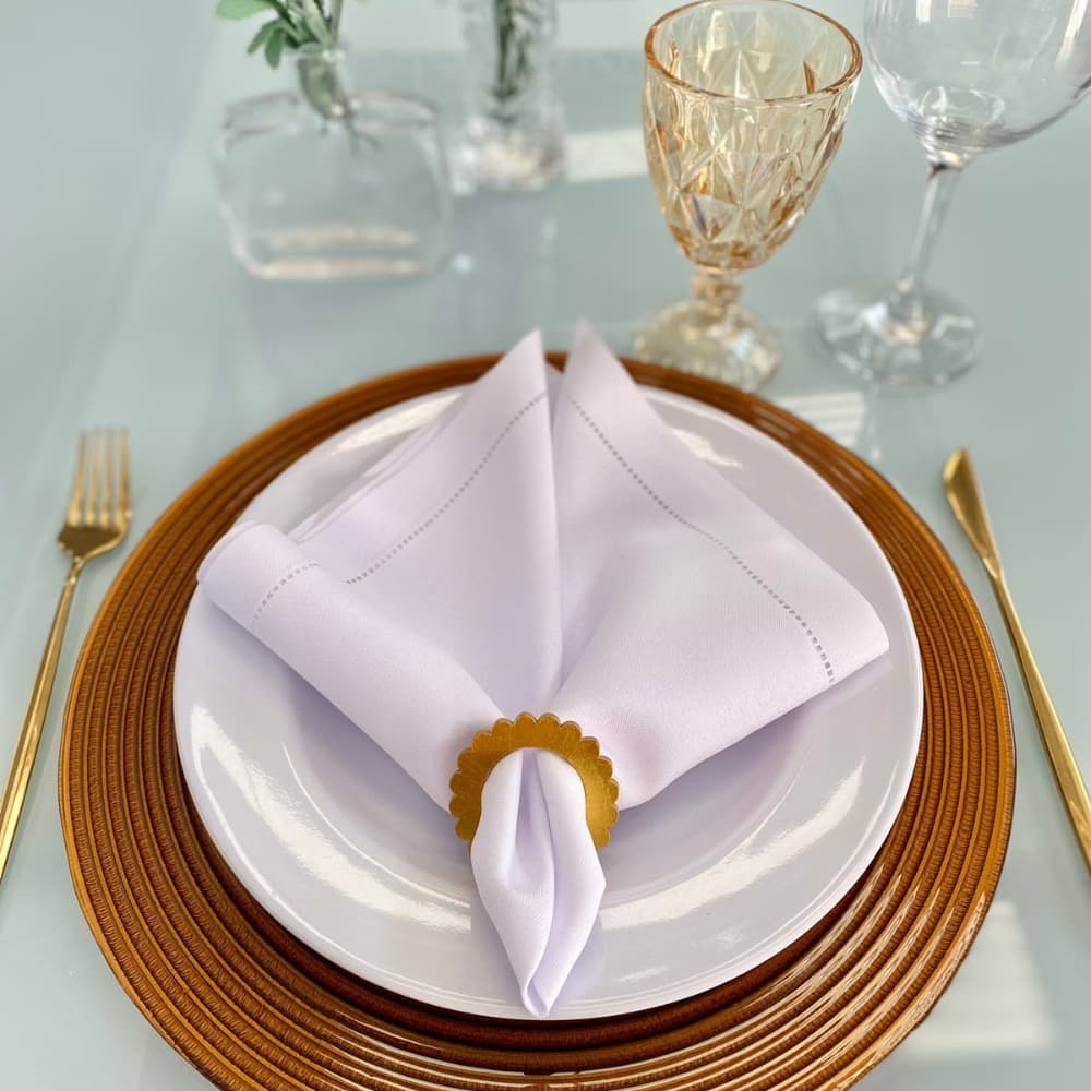 Kit 6  Guardanapos de Tecido Mesa Posta Decoração 40x40 Oxford Corte a Laser Buffet Eventos