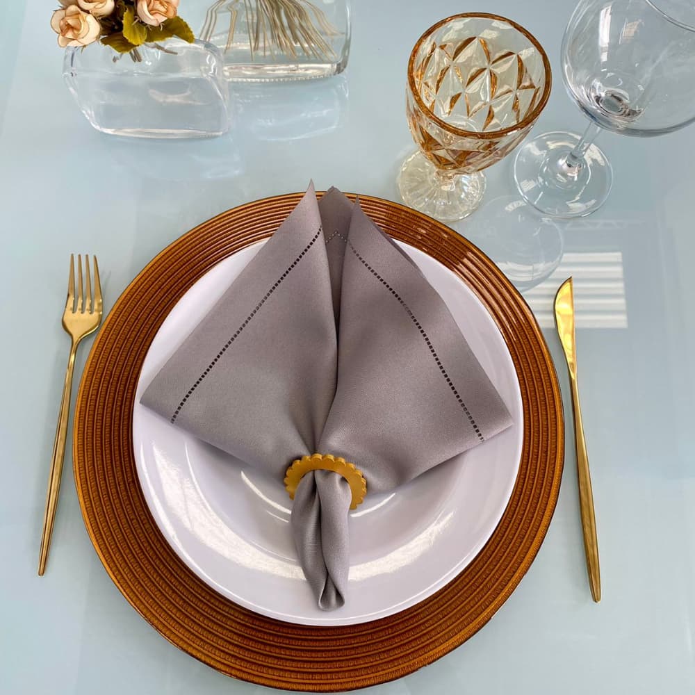 Kit 8 Guardanapos de Tecido Decoração 40x40 Oxford  Mesa Posta Buffet Eventos