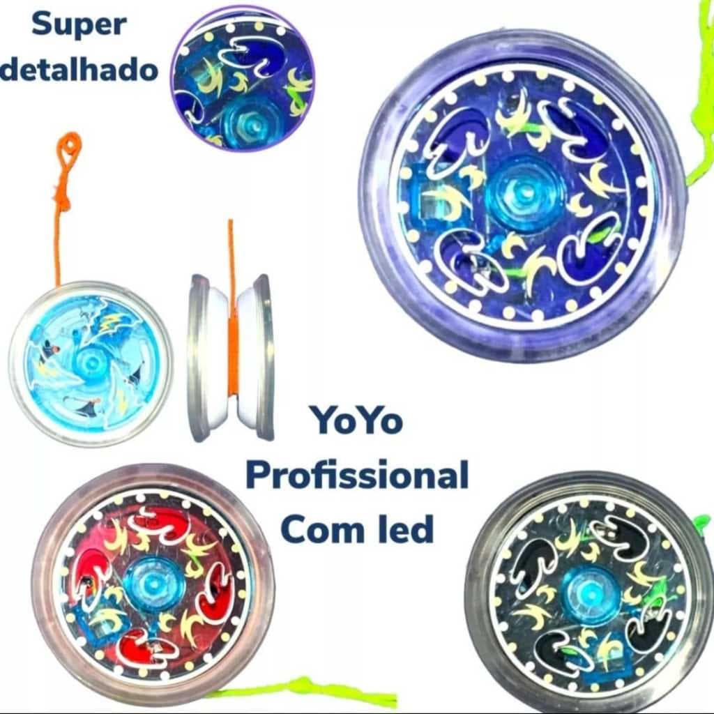 Io-io (ioio,yoyo) Rolamento Profissional E Infantil Com Led