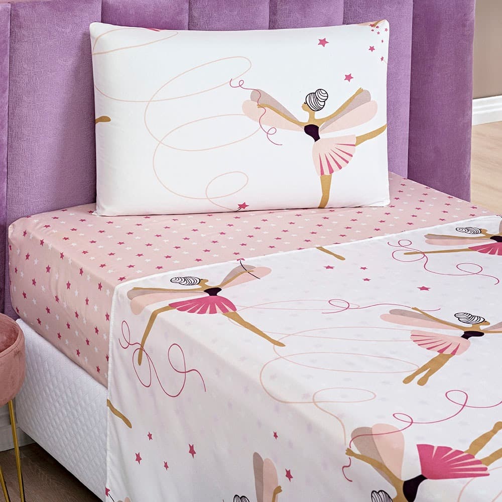 Jogo de Lençol Infantil Cama SOLTEIRO 3 Peças Estampado