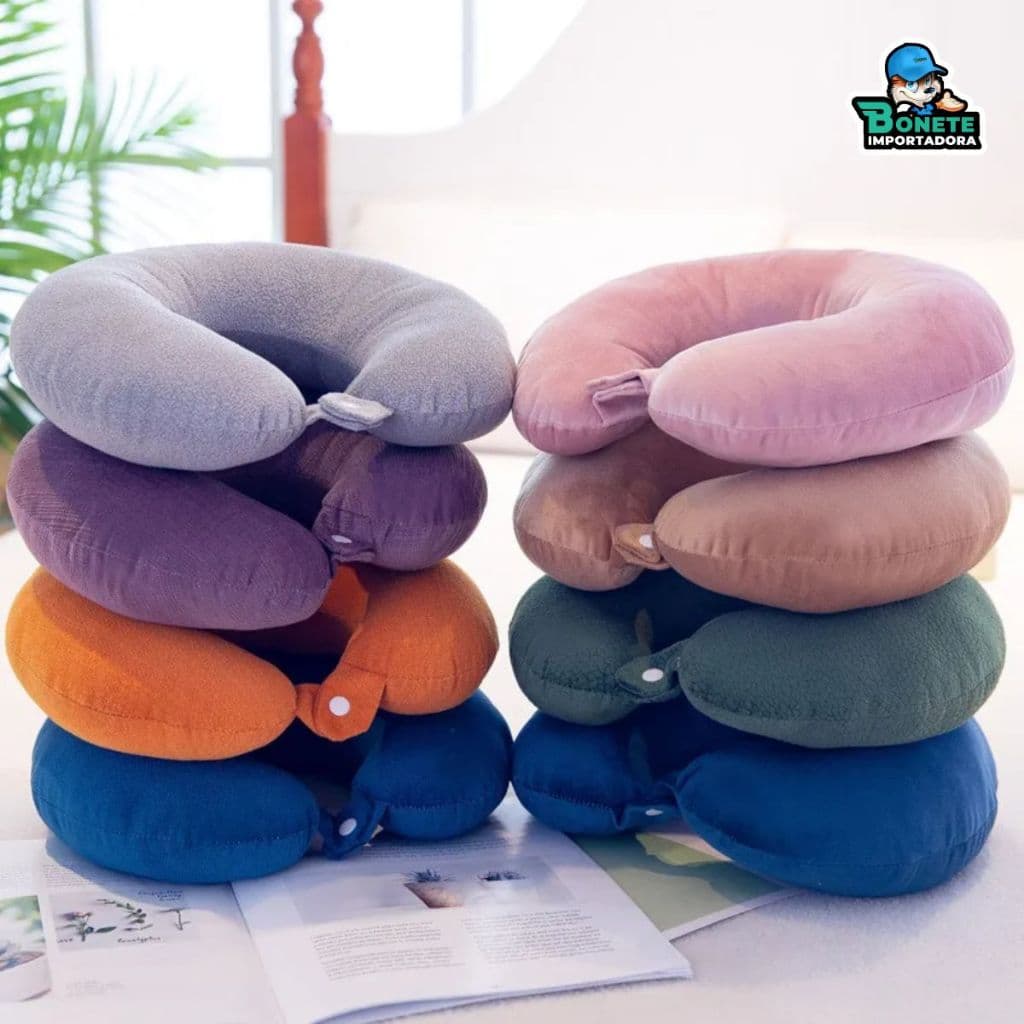 Almofada de Viagem – Suporte de Pescoço Macio e Antialérgico