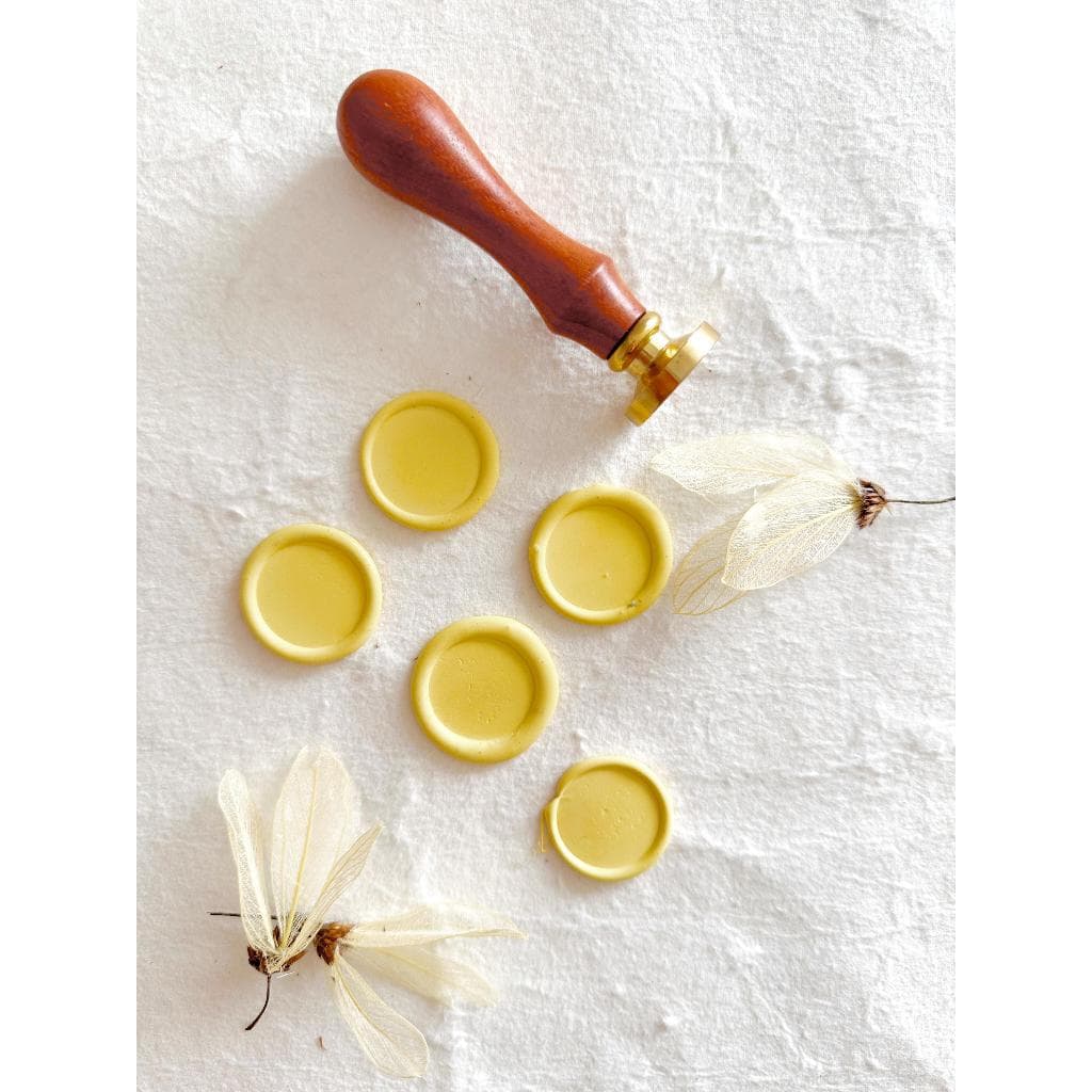 Lacres de cera Cor Amarelo 15un convite de casamento - Envio Imediato