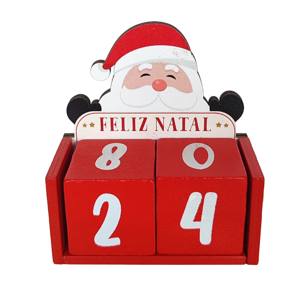 Calendário de Natal Em Mdf Decoração Natalina