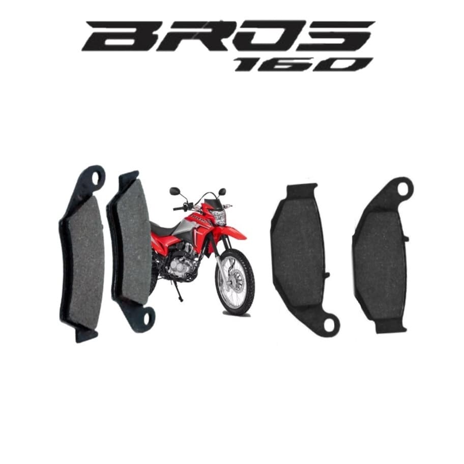 Kit Pastilha De Freio Dianteiro e Traseiro Nxr Bros 160/ xre 190  sem Cbs