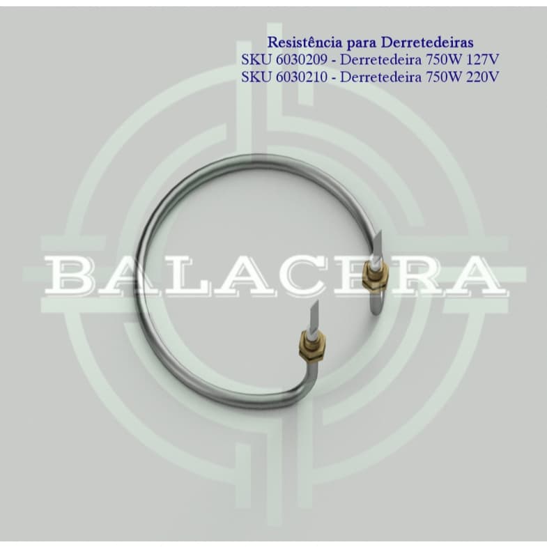 Resistências Elétricas para Derretedeiras de Chocolate (Gallizzi)