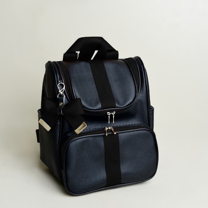 Mochila Maternidade Preta Luxo Menino/Menina I Térmica e Impermável