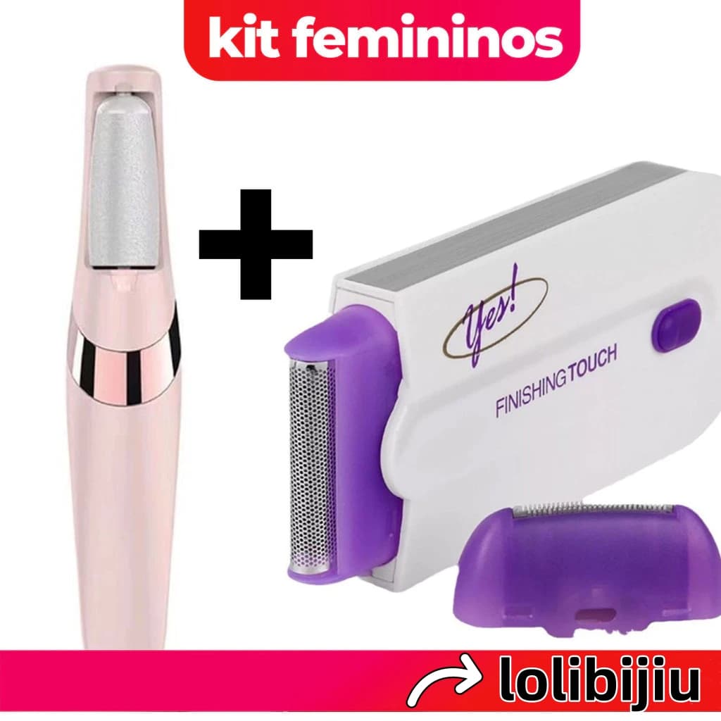kit de cuidados femininos Lixador de Pé Elétrico + Depilador recarregável sem fio 2 em 1