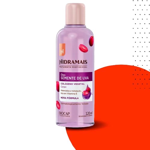 Óleo Corporal Semente de Uva Com Colágeno 120ml - Hidramais