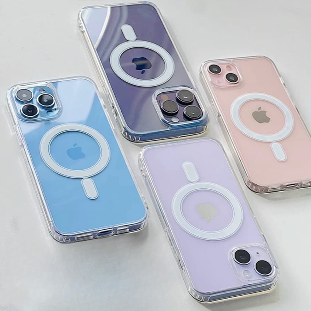 Capa magsafe Transparente MagnéticaTPU Para IPhone 7/8 plus XR 11/12/13/14/15/16/17Pro Max plus