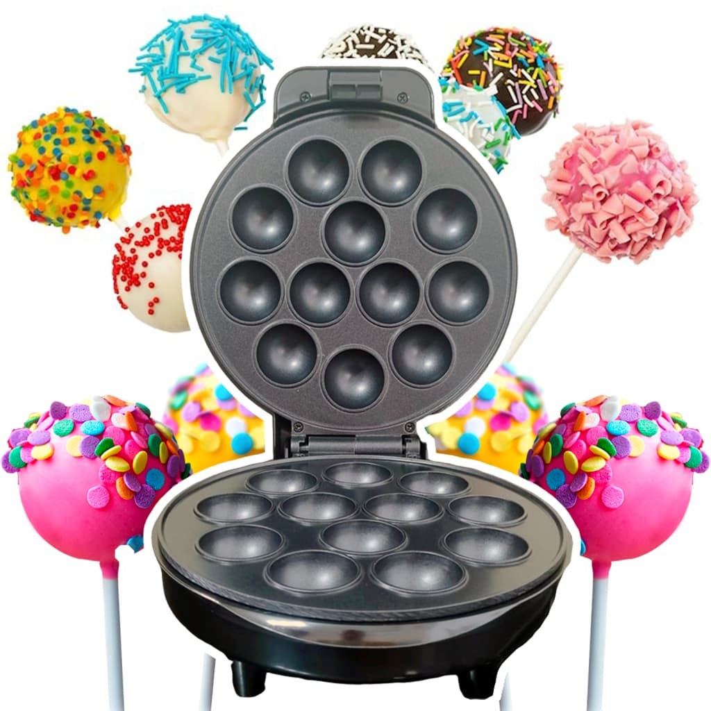 Maquina de Cake Pop 12 Bolinhos Pão de Queijo Crepeira 110v e 220v 1000W