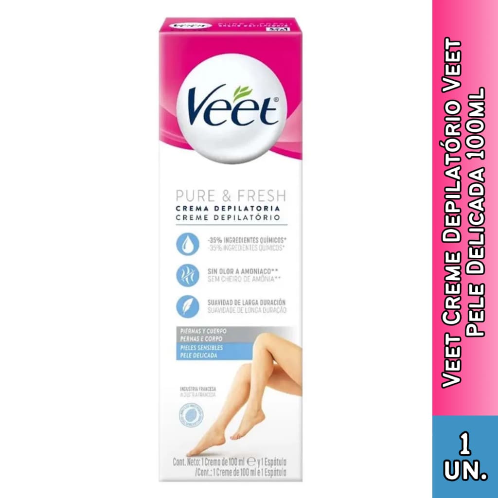 Veet Creme Depilatório Veet Pure & Fresh Pele Delicada 100ml