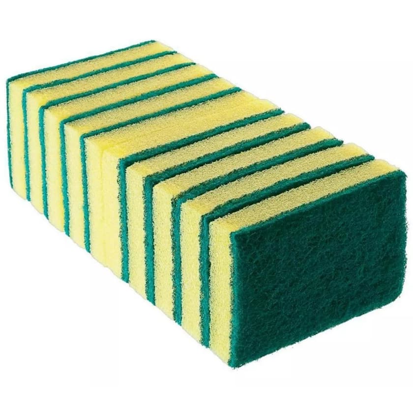 Kit 10 Buchas Esponja Multiuso Dupla Face Limpeza Lava Louça
