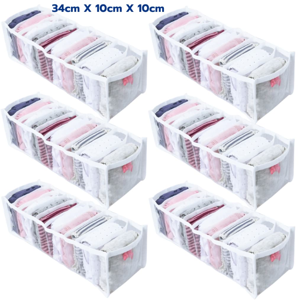 Kit 6 Colmeias Organizadoras De Gaveta Transparente 10 Nichos