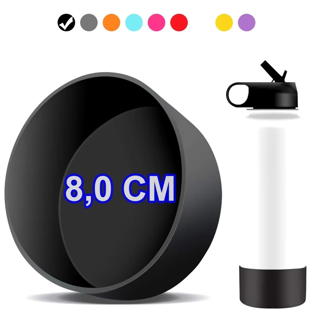 Base Protetora Capa de Silicone para Garrafa Térmica - 8,00cm - Compatível com nossas garrafas de 600, 800 e 950 ml
