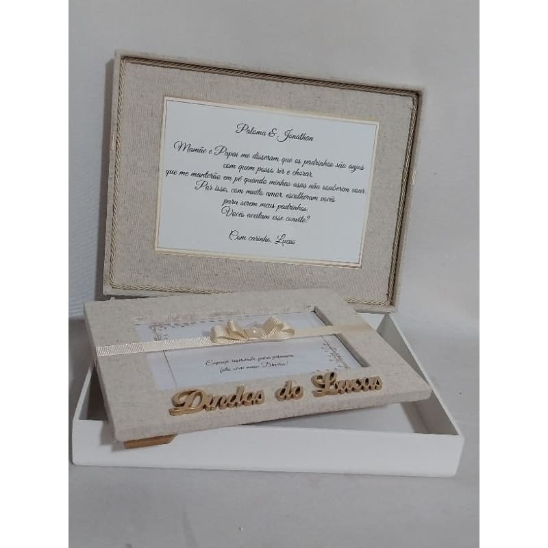 Convite de batizado/convite padrinhos de batismo