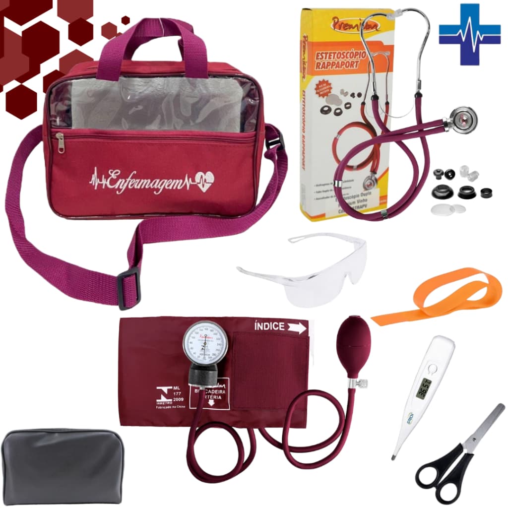 Kit Completo de Enfermagem Para Estágio - 5 Cores