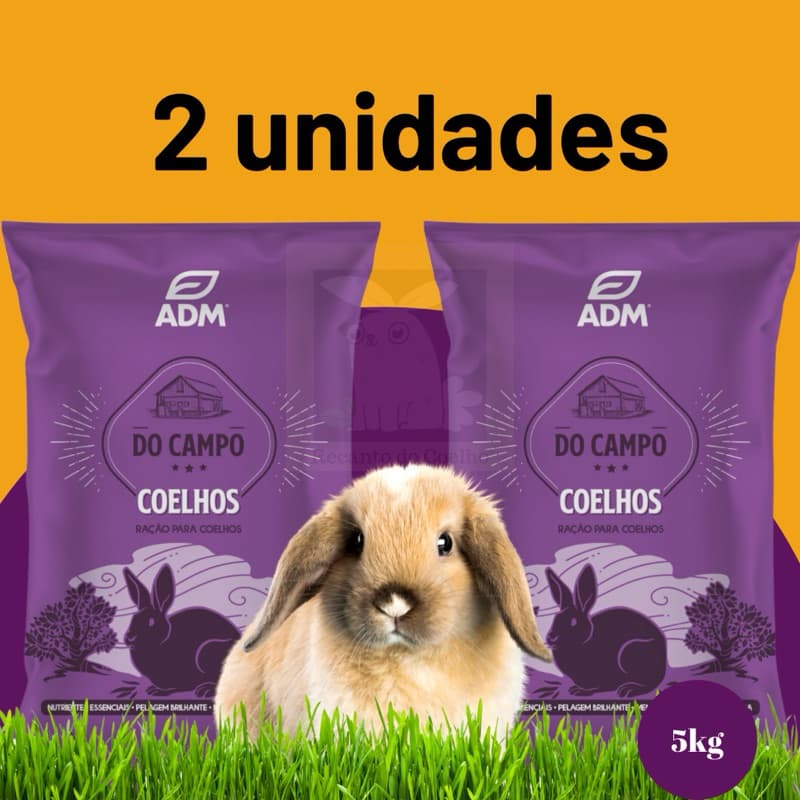 Ração ADM Do Campo COELHOS - 2 Pacotes - 05kg