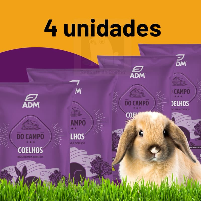 Ração ADM Do Campo COELHOS - 4 Pacotes - 05kg