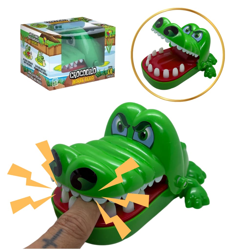 Jogo Jacaré Morde Dedo Crocodilo Dentista Brinquedo Divertido Infantil