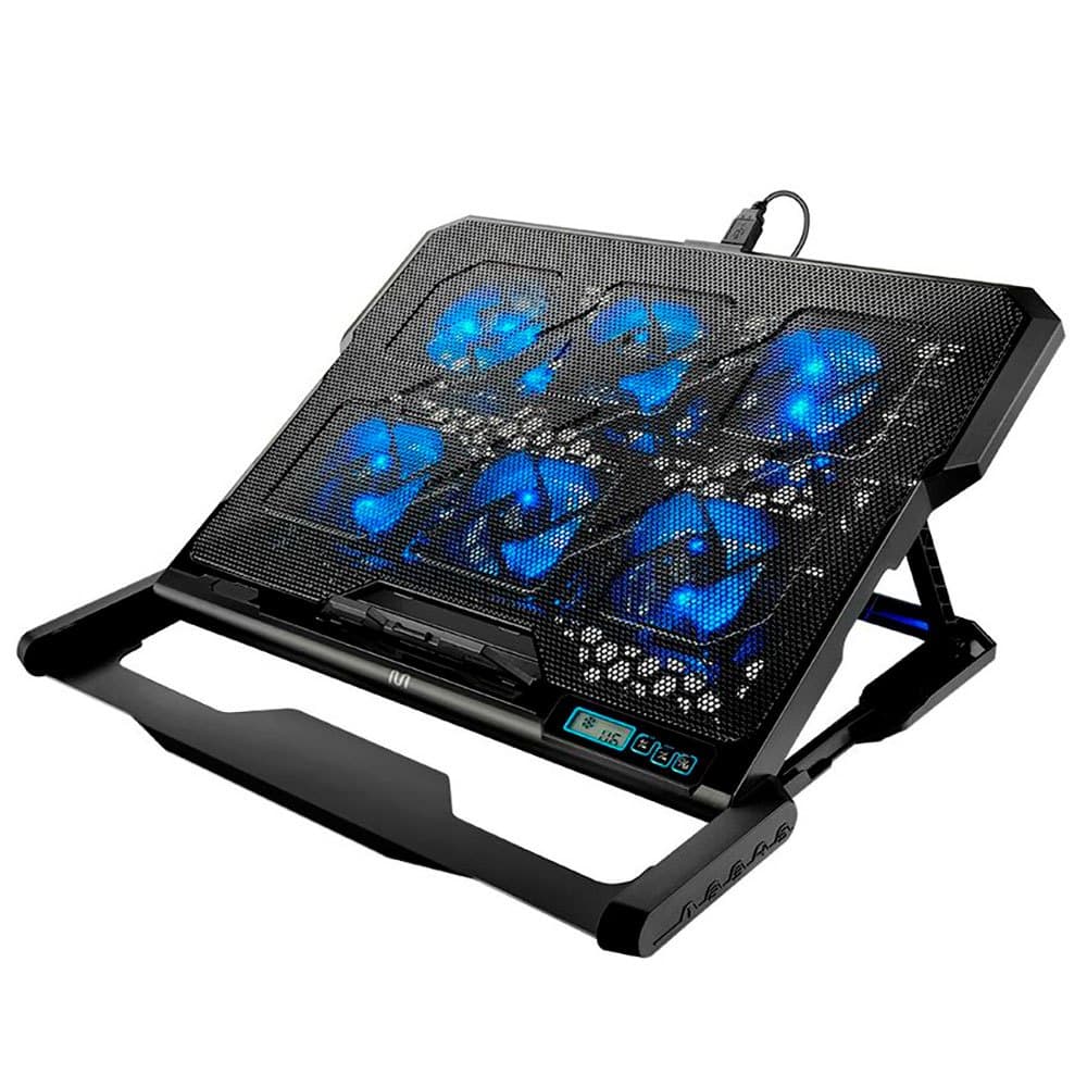 Suporte Base Cooler para Notebook Com 6 fans led Multi com 3 anos de garantia