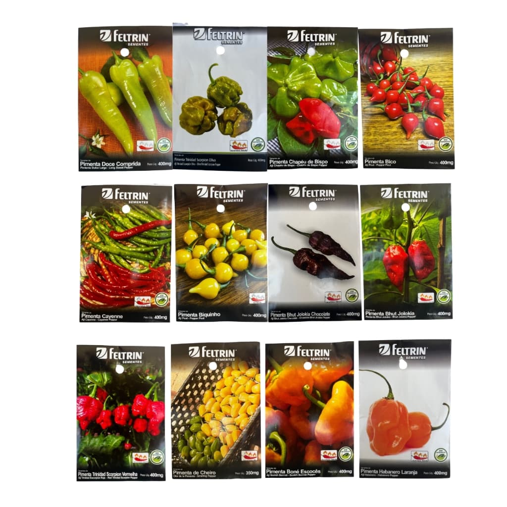 Sementes de Pimenta 19 Variedades Monte sua Horta - Feltrin
