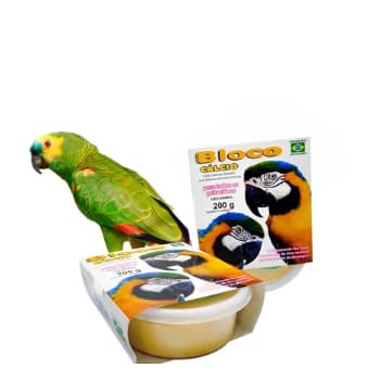 Pedra Bloco de Calcio Passaros Psitacideos 200g - PetPira