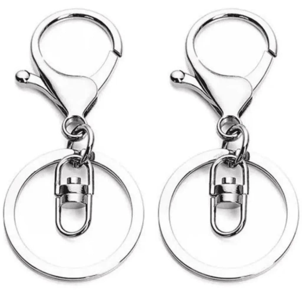 Argola para chaveiro Italiana 30mm com fecho Lagosta - Kit com 05 ou 10 unidades | Mosquetão