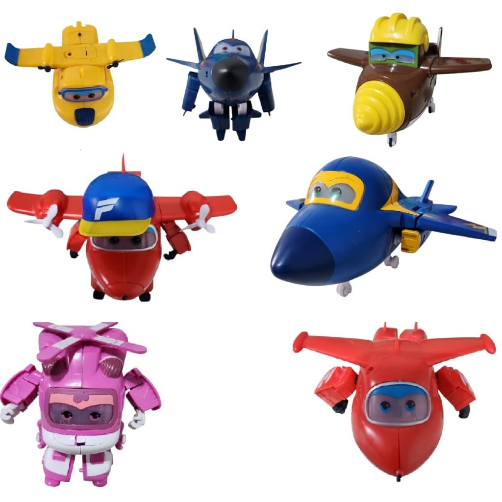 Avião Transformável Super Plane Wings Change Up Jett e Outros Personagens