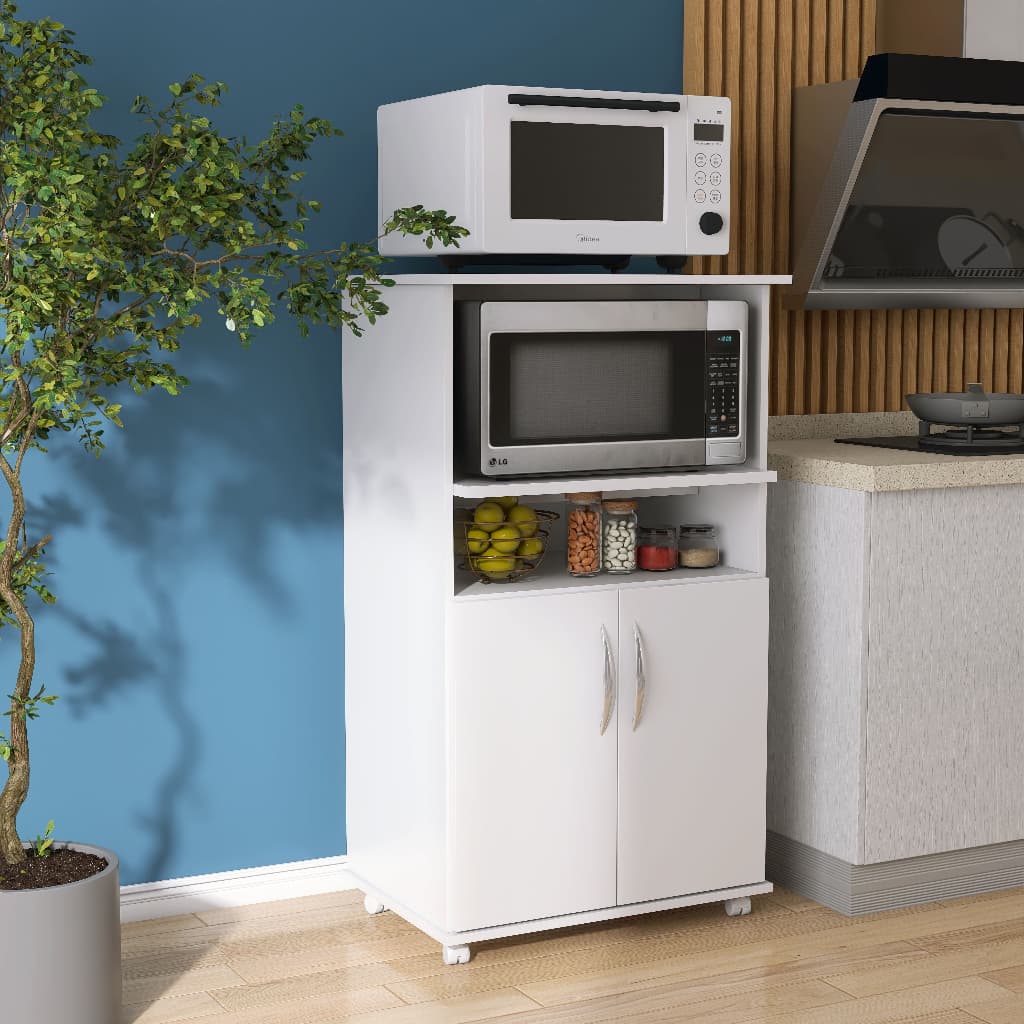 Armário Balcao 2 Portas P Cozinha Microondas Forno Multiuso