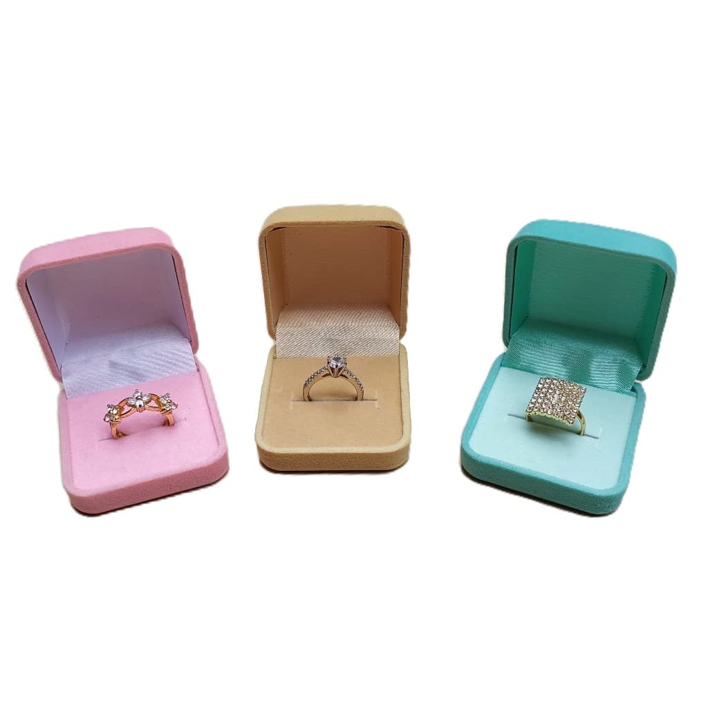 Estojo Caixinha Veludo Colorido para Anel - (2R-C) 1 unidade