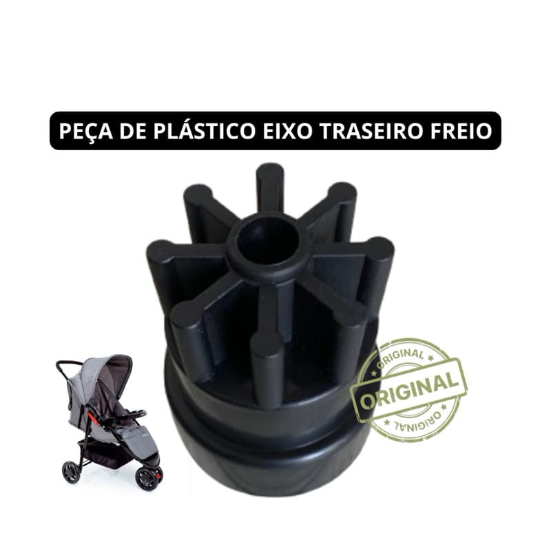 Peça de Plástico Eixo Traseiro Freio Mancal Carrinho de Bebê Delta Voyage Toffy Cosco Breeze Infanti