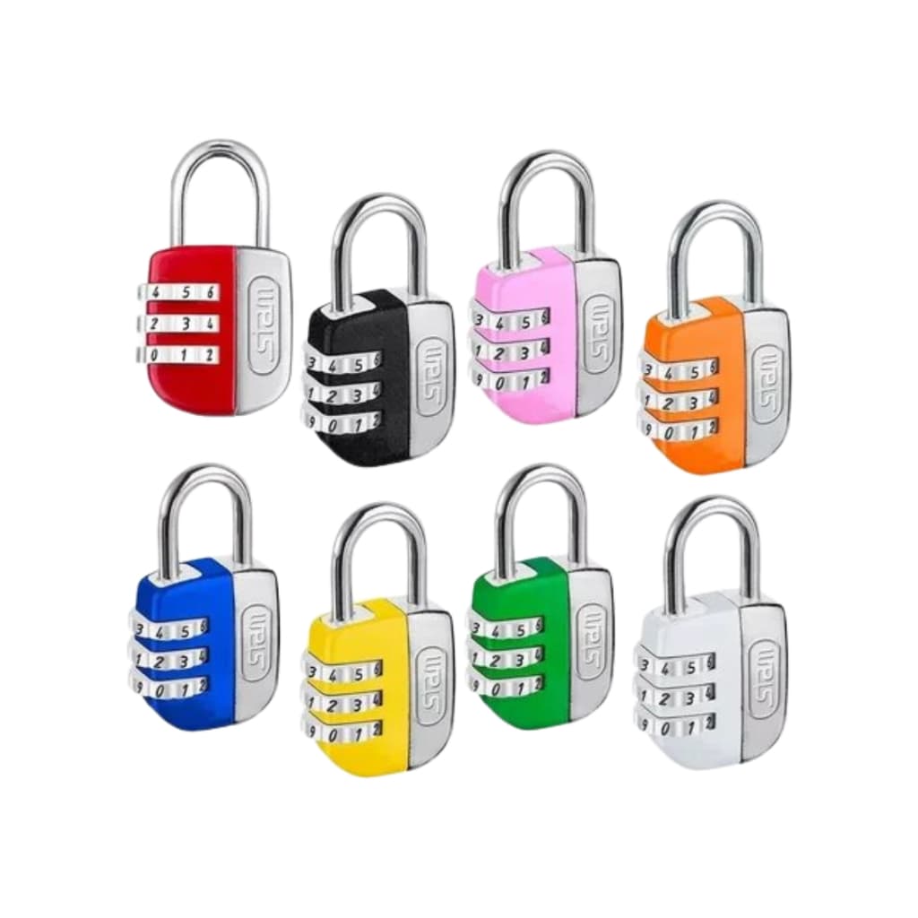 Cadeado Stam Life Colors 25mm C/ Segredo Senha Armário, Mala