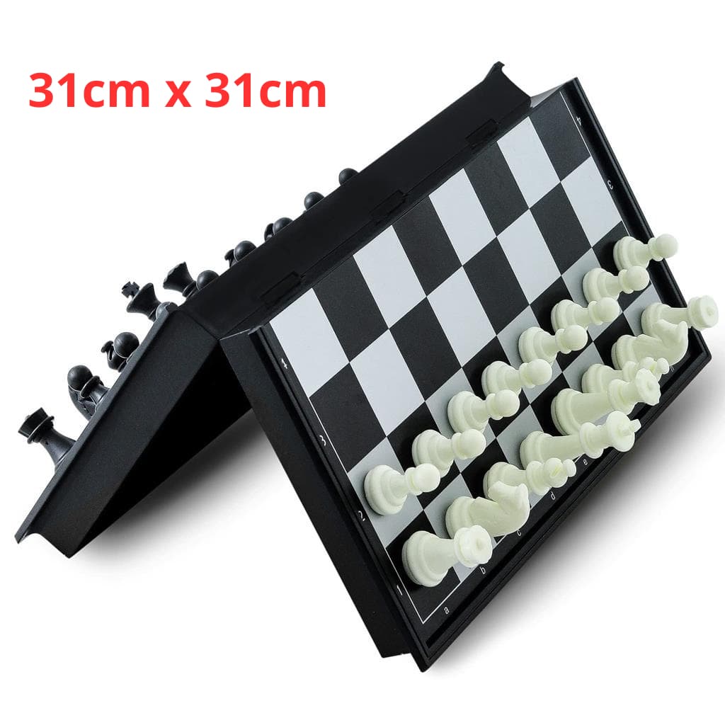 Jogo Xadrez Tabuleiro Magnético Profissional Dobrável C/ Imã (25x25cm) (31x31cm) Pronta Entrega