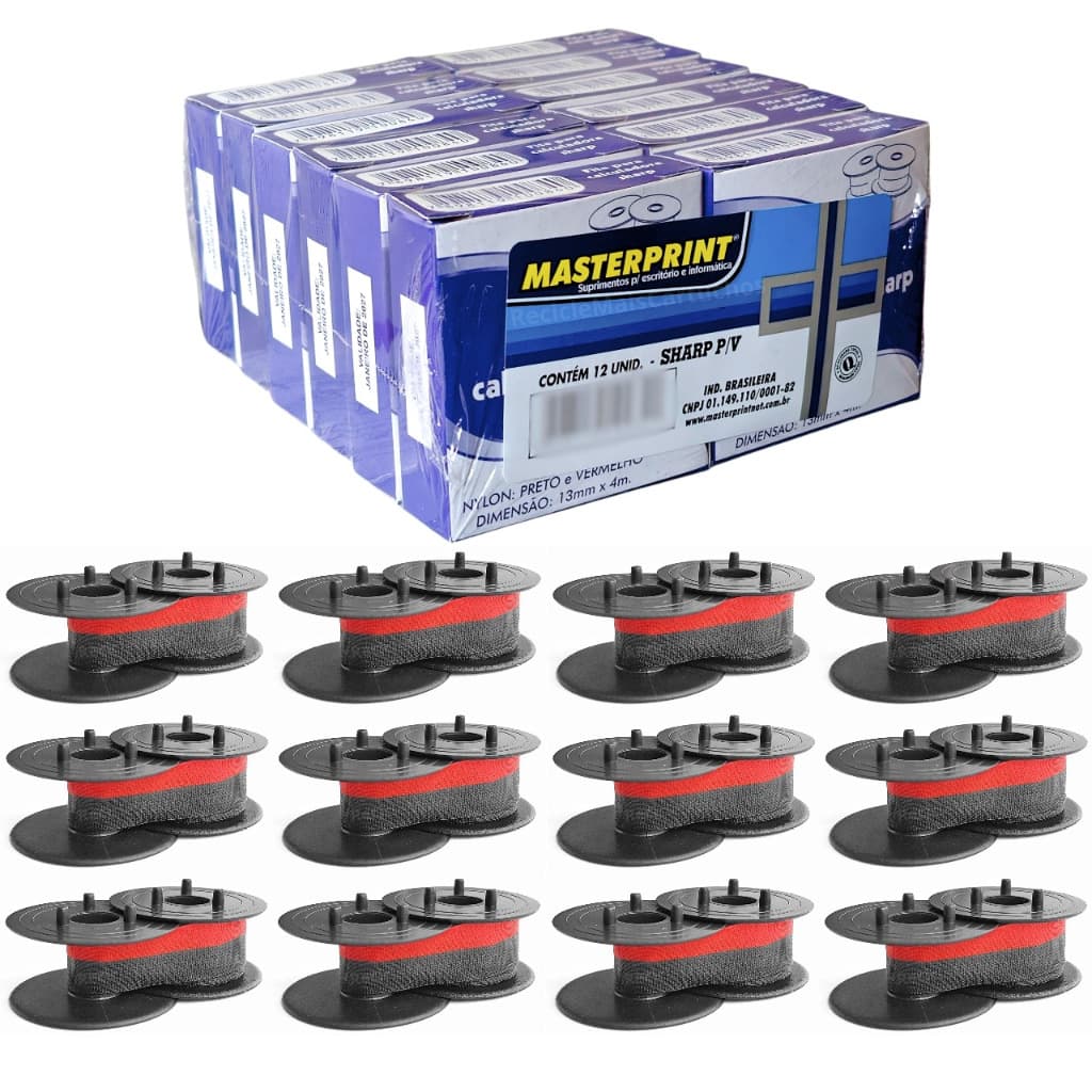 12 Fitas Masterprint Para Máquina De Calcular Sharp P/v